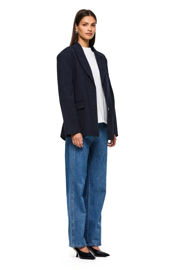 THE ISLA NAVY PINSTRIPE BLAZER - Image 4