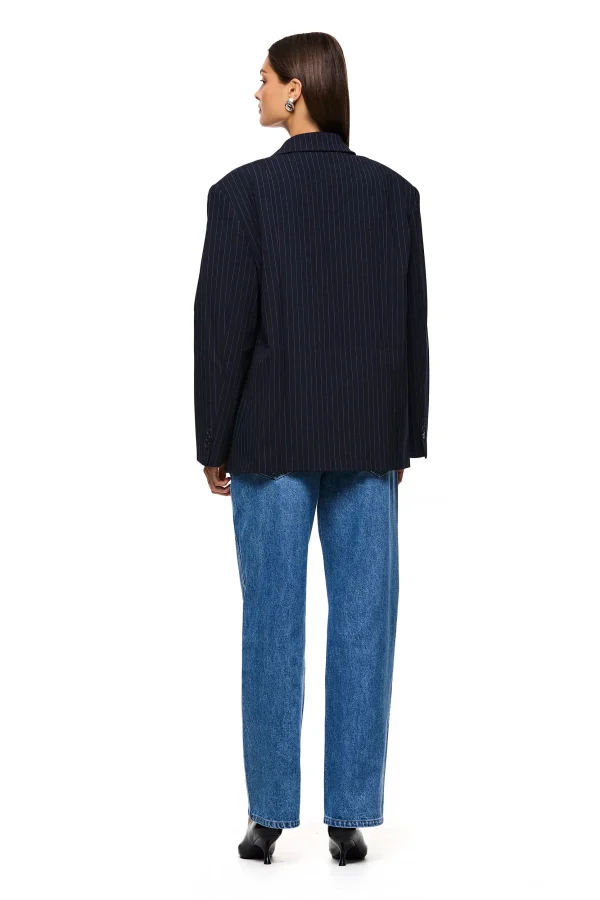 THE ISLA NAVY PINSTRIPE BLAZER - Image 5