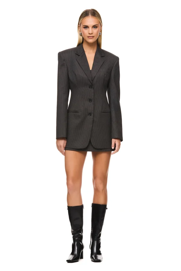 THE SAWYER GREY PINSTRIPE BLAZER - Image 6