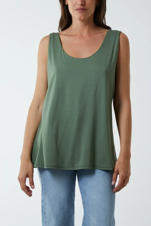 Aster Double Layer Scoop Vest Top - Image 2