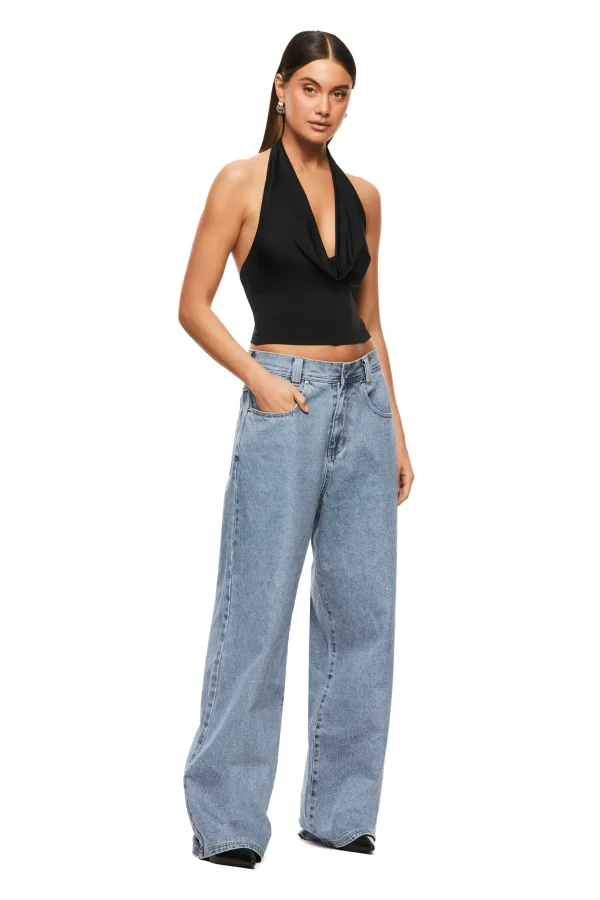 THE ABBY BLACK HALTER TOP