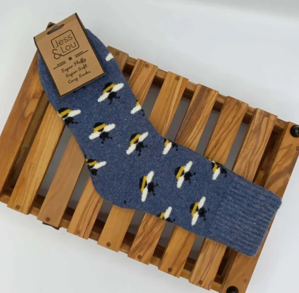 Jess & Lou - Busy Bee Rib Cosy Socks - Image 5