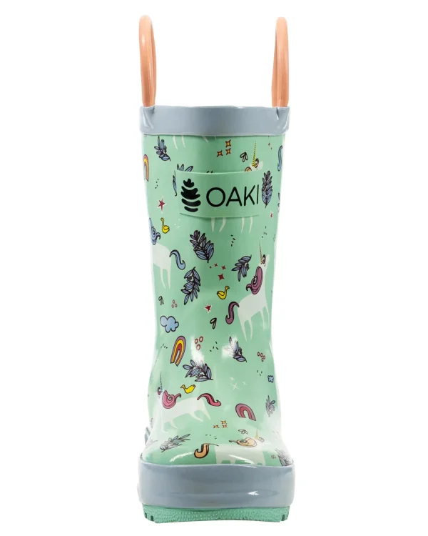 Snooty Unicorn Loop Handle Rubber Rain Boots - Image 6