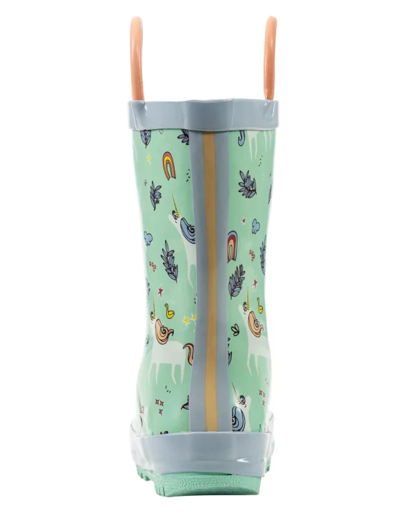 Snooty Unicorn Loop Handle Rubber Rain Boots - Image 5