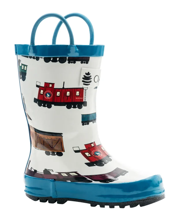 Tommy's Trains Loop Handle Rubber Rain Boots - Image 2