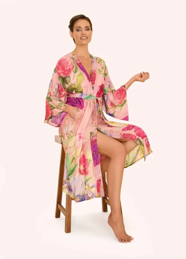 Powder Design Kimono Gown - Floral Study - Petal