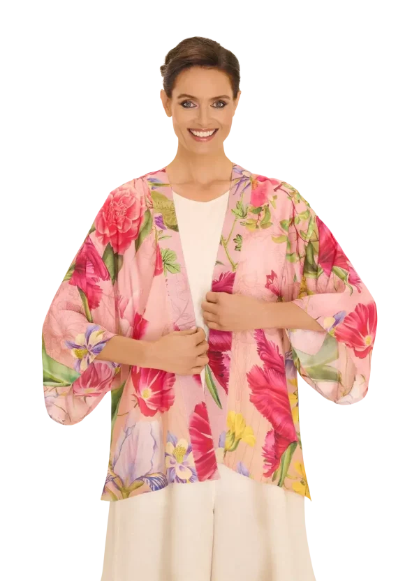 Powder Design Kimono Jacket - Floral Study - Petal