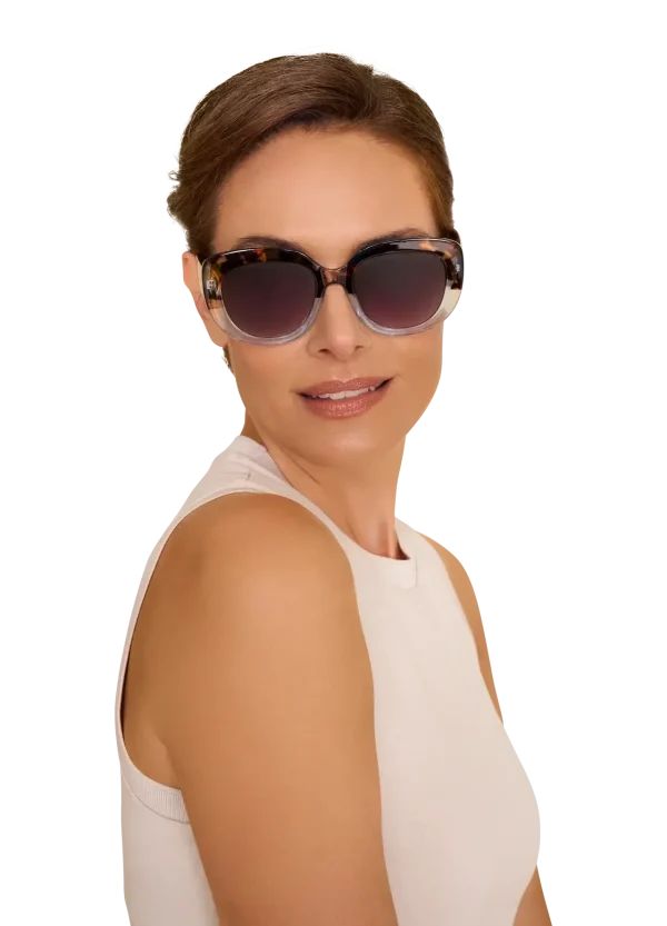 Powder Design Limited Edition Sunglasses - Polina - Tortoiseshell/Aqua - Image 4