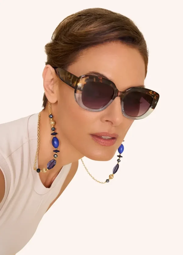 Powder Design Limited Edition Sunglasses - Polina - Tortoiseshell/Aqua