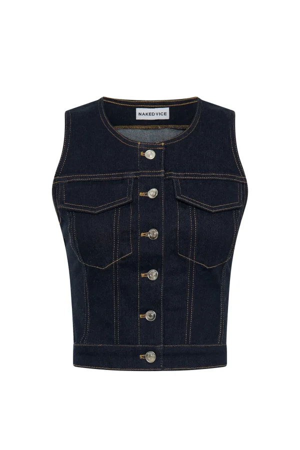 THE RINA DARK BLUE VEST - Image 6