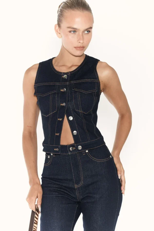 THE RINA DARK BLUE VEST - Image 2