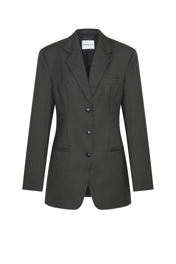 THE SAWYER GREY PINSTRIPE BLAZER - Image 7