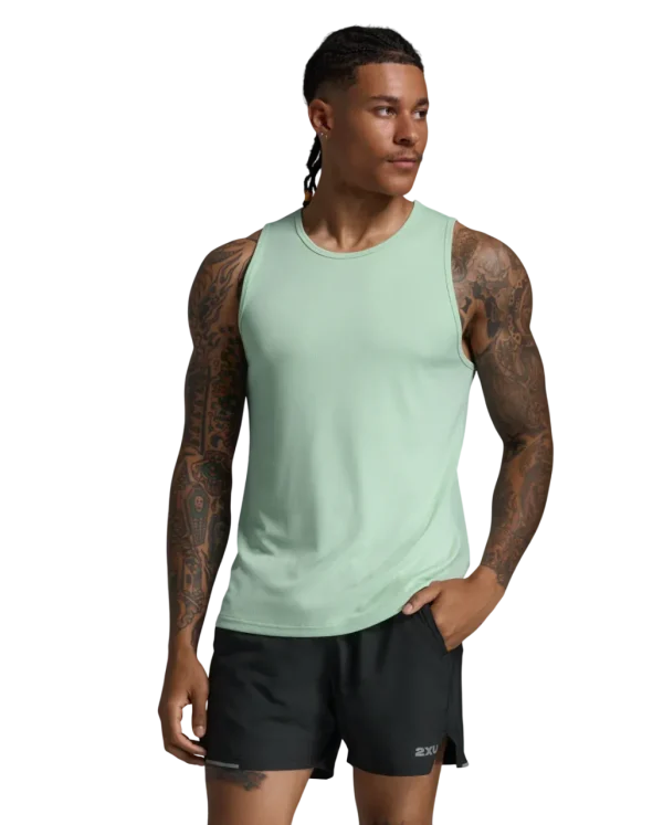 2XU Men Aero Tank - Digital Mint / Black Reflective - Image 3