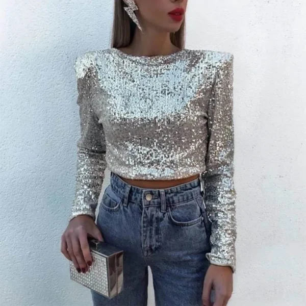 Melanie - sequin feesttop met glitter - Image 4