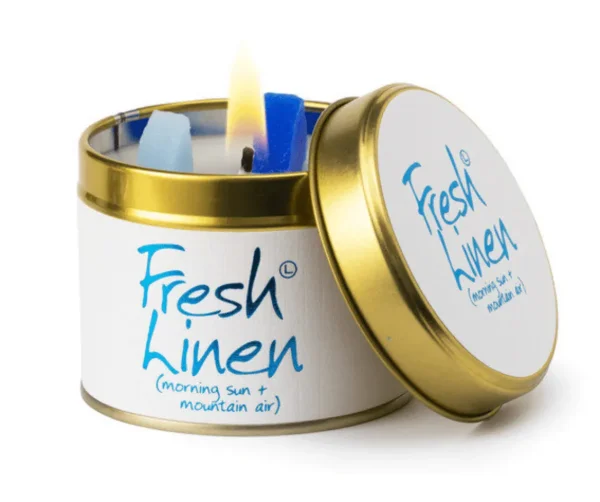 Lily Flame Fresh Linen Scented Candle