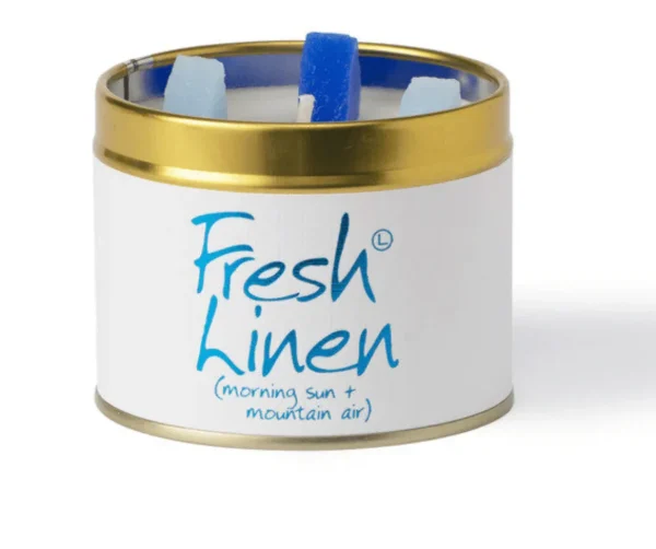 Lily Flame Fresh Linen Scented Candle - Image 2