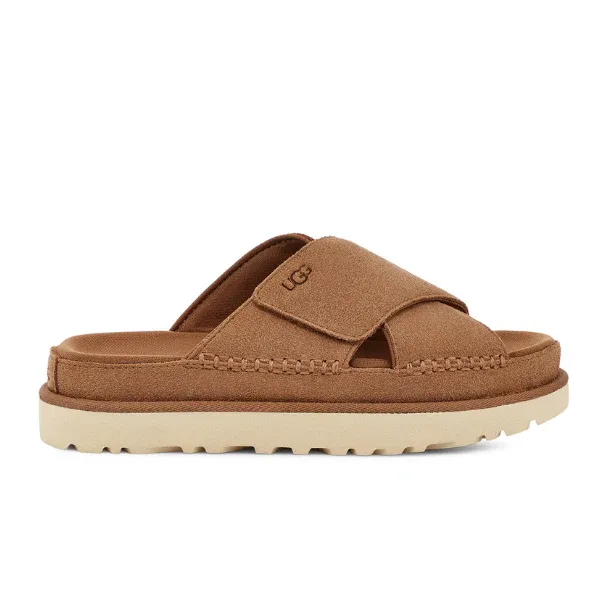 UGG Women's Goldenstar Cross Slide Chestnut - Image 2