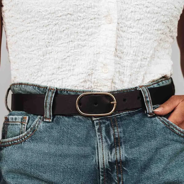 The Sleek Belt Gold Black - Image 2
