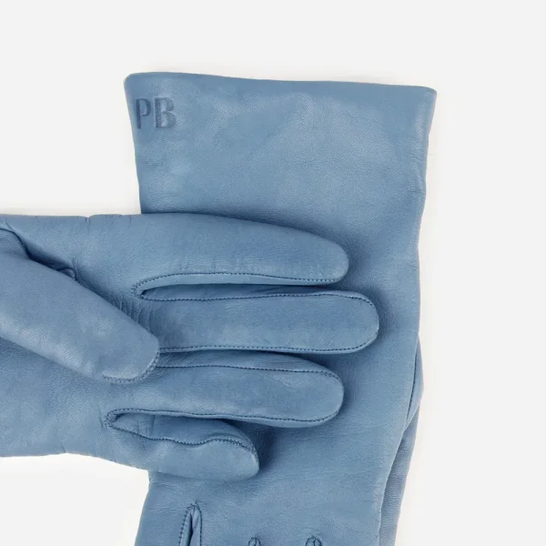 The Sleek Leather Glove Steel Blue - Image 4