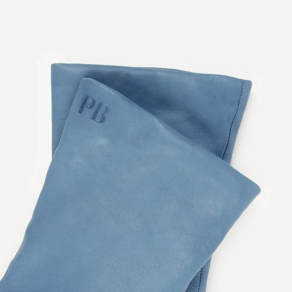The Sleek Leather Glove Steel Blue - Image 3