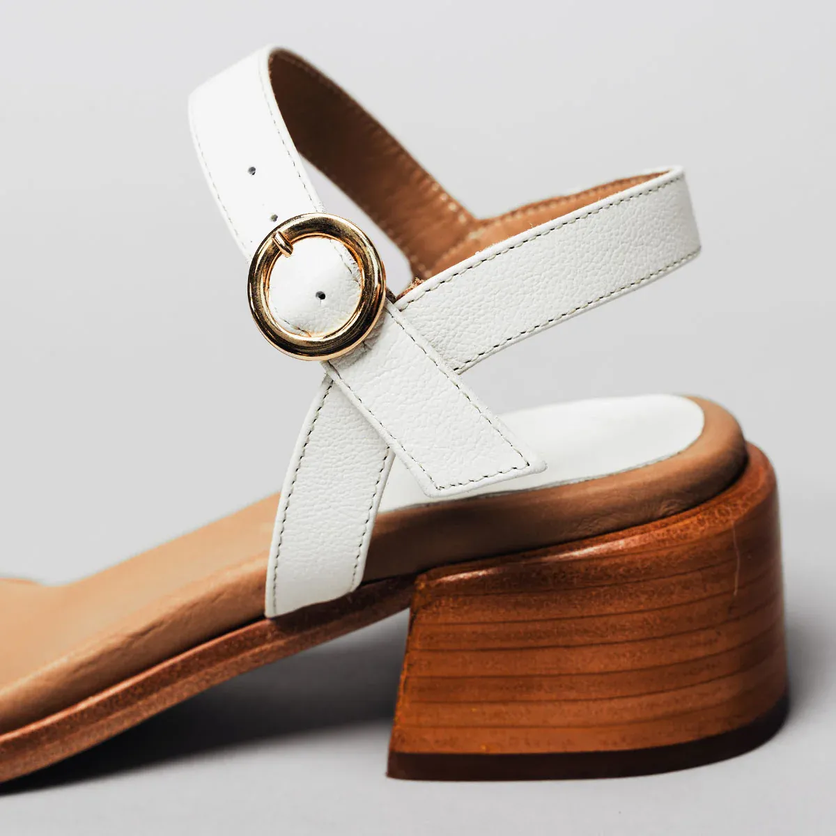 The Social Heeled Sandal Panna Cotta - Image 4