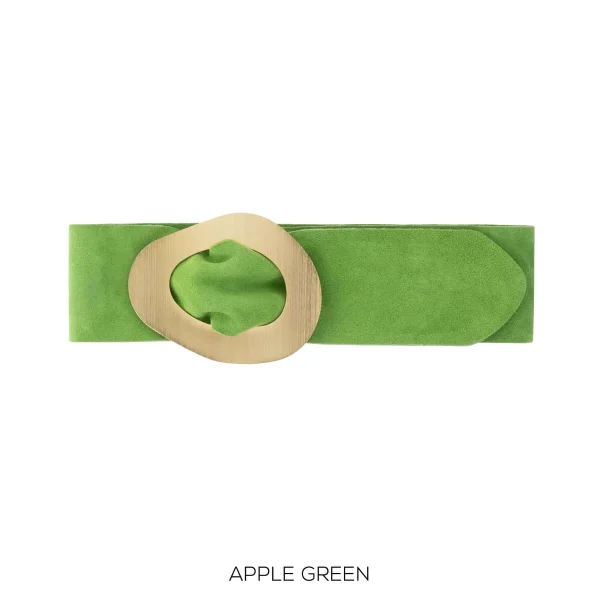 Real Suede Leather 'cinch in' Gold Detail Belt - Image 16