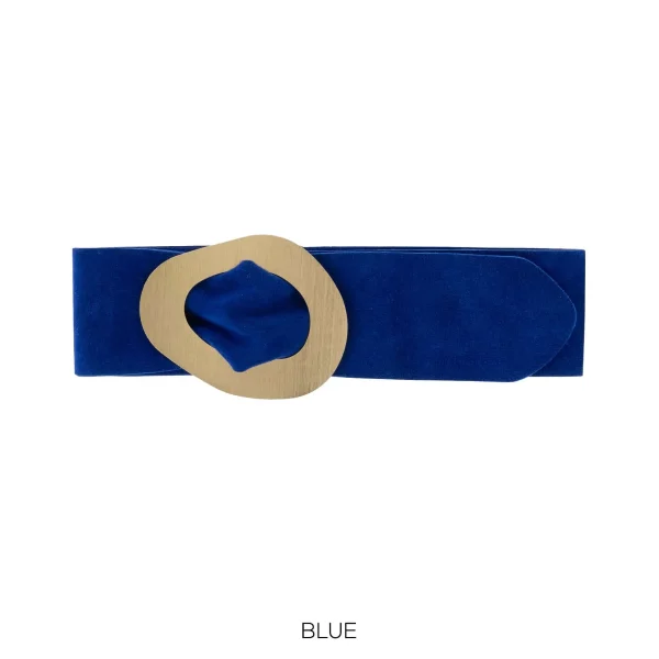 Real Suede Leather 'cinch in' Gold Detail Belt - Image 4