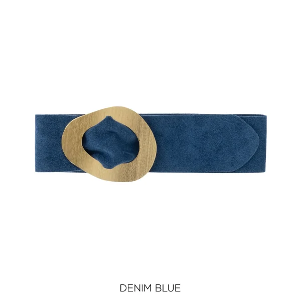 Real Suede Leather 'cinch in' Gold Detail Belt - Image 18