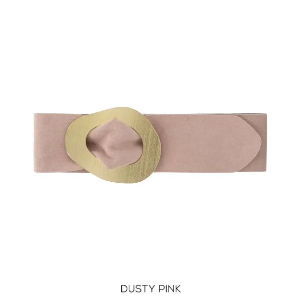 Real Suede Leather 'cinch in' Gold Detail Belt - Image 11