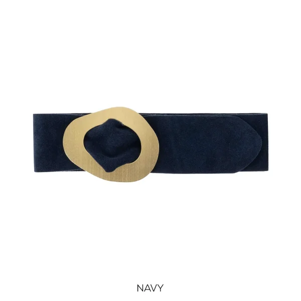 Real Suede Leather 'cinch in' Gold Detail Belt - Image 15