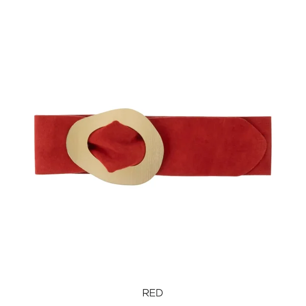 Real Suede Leather 'cinch in' Gold Detail Belt - Image 19