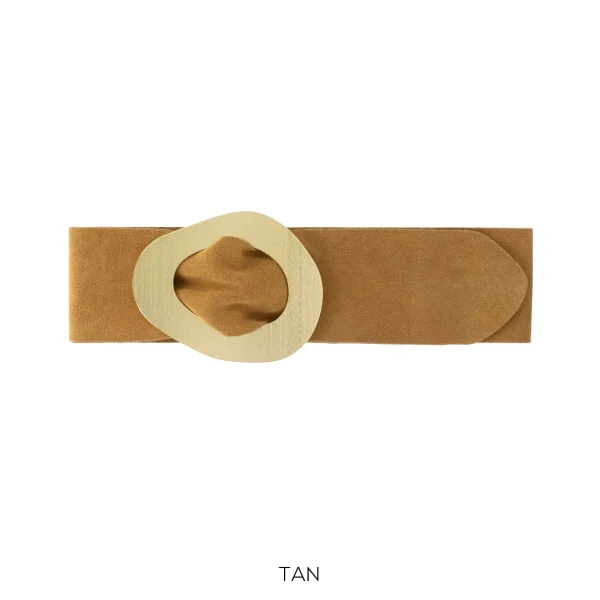 Real Suede Leather 'cinch in' Gold Detail Belt - Image 17