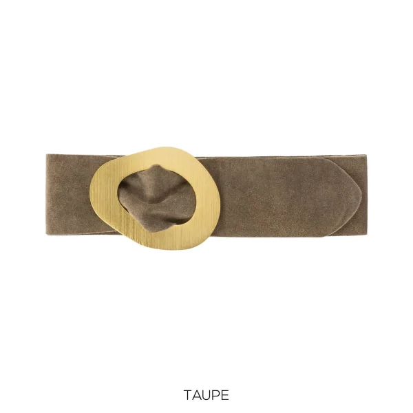 Real Suede Leather 'cinch in' Gold Detail Belt - Image 14
