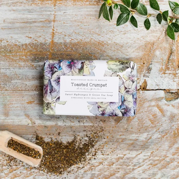 Sweet Hydrangea & Green Tea 190g Soap Bar - Image 2