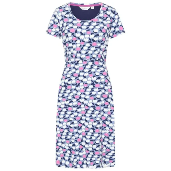 Lazy Jacks Clothing - Printed Dress Bud Pink