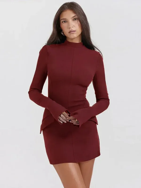 Olivia - trendy bodycon mini jurk - Image 3
