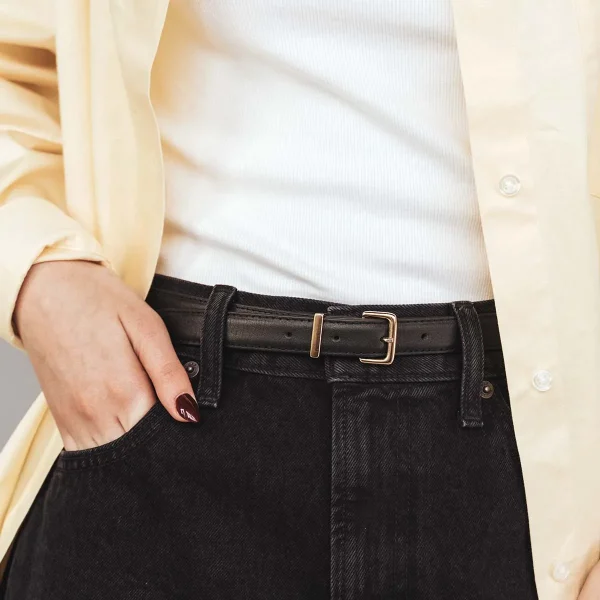 The Trouser Belt Gold Black - Image 2