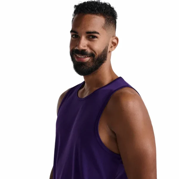 2XU Men Aero Tank - Acai / Black Reflective - Image 4