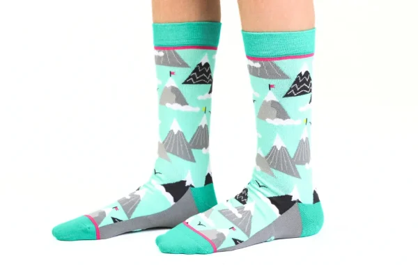 Kids' Cotton Crew Socks, Climb Higher