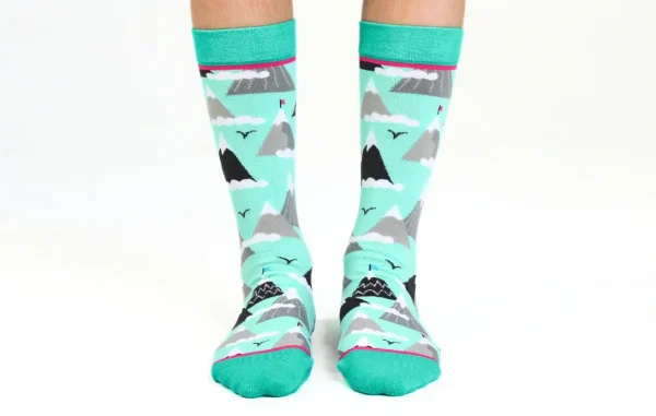 Kids' Cotton Crew Socks, Climb Higher - Image 2