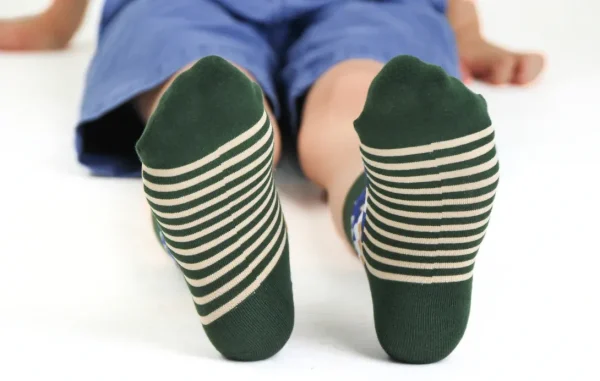 Kids' Cotton Crew Socks, Tribal Toes - Image 4