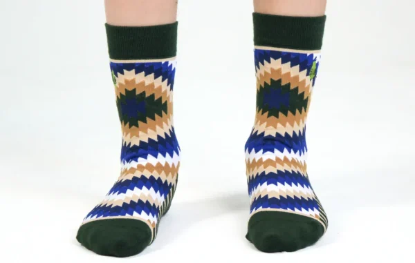 Kids' Cotton Crew Socks, Tribal Toes - Image 6