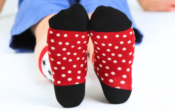 Kids' Cotton Crew Socks, Pine Trees - Image 4