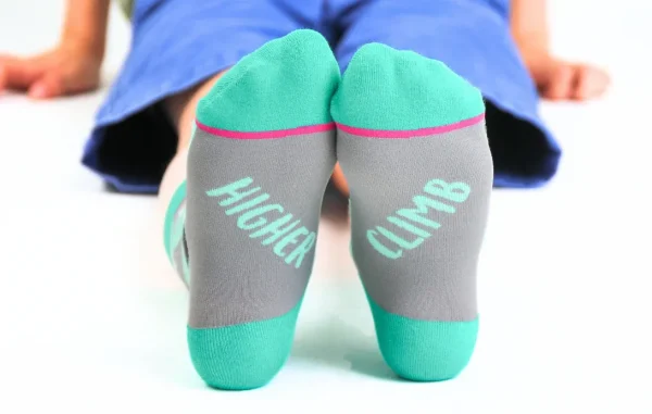 Kids' Cotton Crew Socks, Climb Higher - Image 6