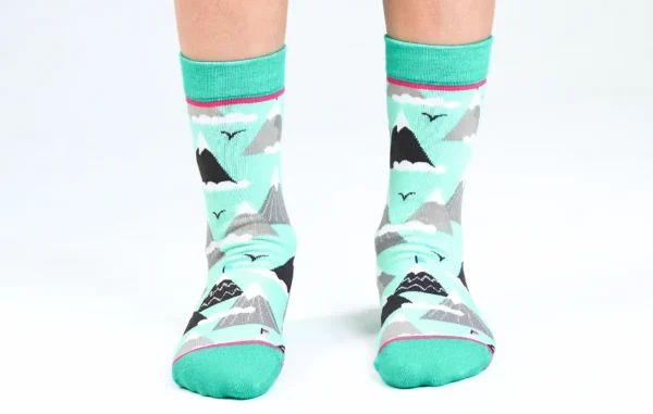 Kids' Cotton Crew Socks, Climb Higher - Image 5