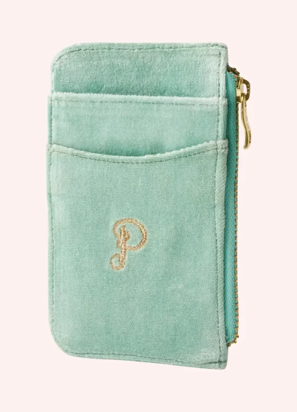 Powder Design Velvet Card Holder - Sparkling Seahorse - Aqua - Image 2