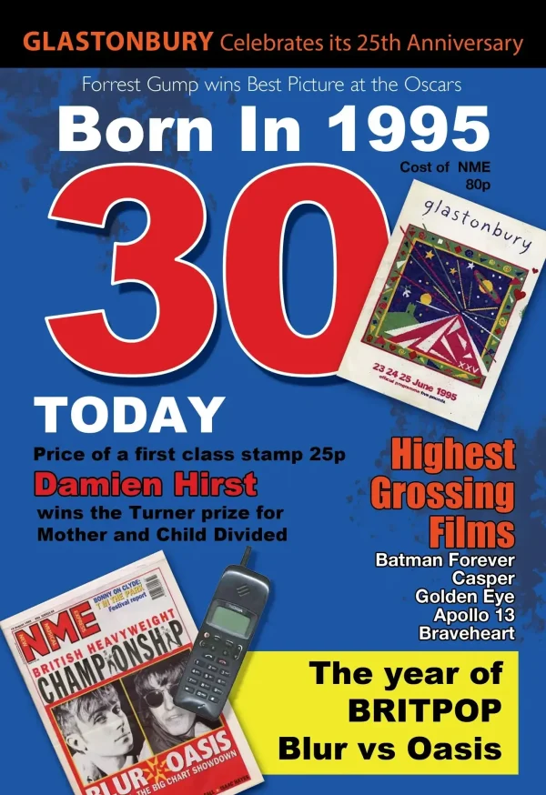 30th Birthday Card 1995 - Male