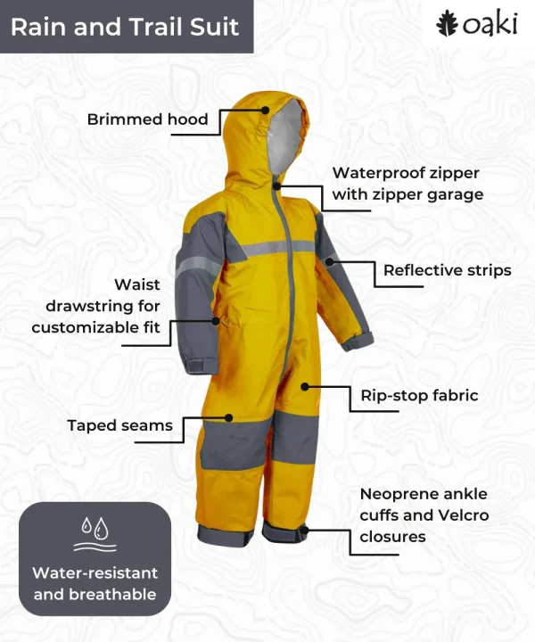Children's Trail Suit, Sundance Yellow - Image 2