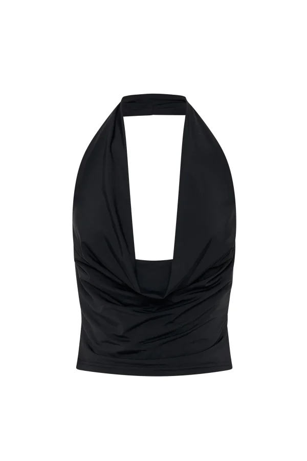 THE ABBY BLACK HALTER TOP - Image 6