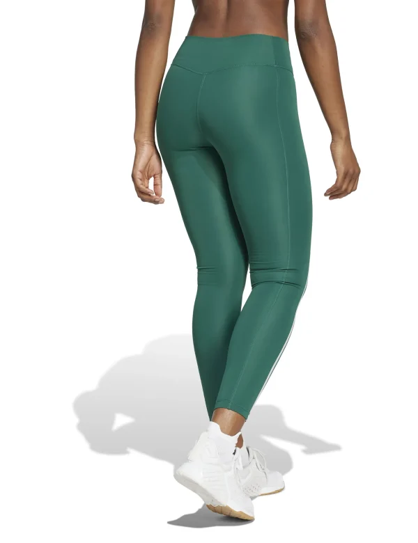 Optime Heritage 7/8 Leggings - Collegiate Green/Chalk White - Image 2